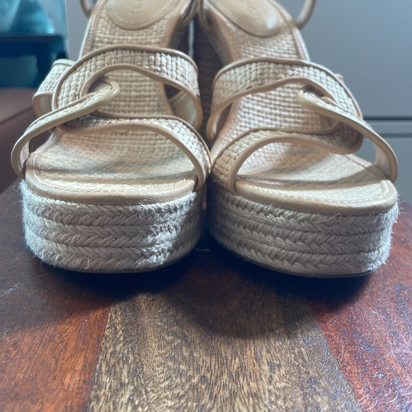 NWOT Coach Talina Tan rafia platform heels - Picture 11 of 12